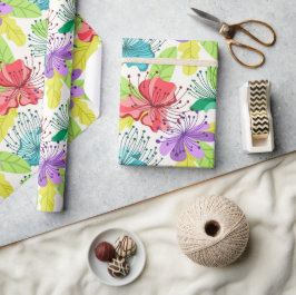 Papel De Regalo Flores tropicales sin costura