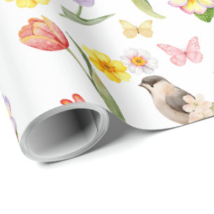 Papel De Regalo Flores Tulipanes Primavera Decoupage