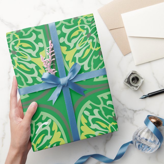 Papel De Regalo Flores verdes mesmerizadoras (Subido por el creador)