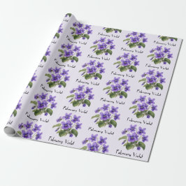 Papel De Regalo Flores Violetas de Febrero