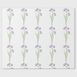 Papel De Regalo flores violetas delicadas