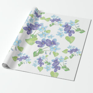 Papel De Regalo Flores violetas silvestres  
