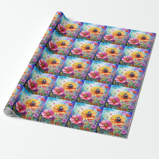 Papel De Regalo Flores y adybugs