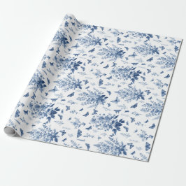 Papel De Regalo Flores y mariposas