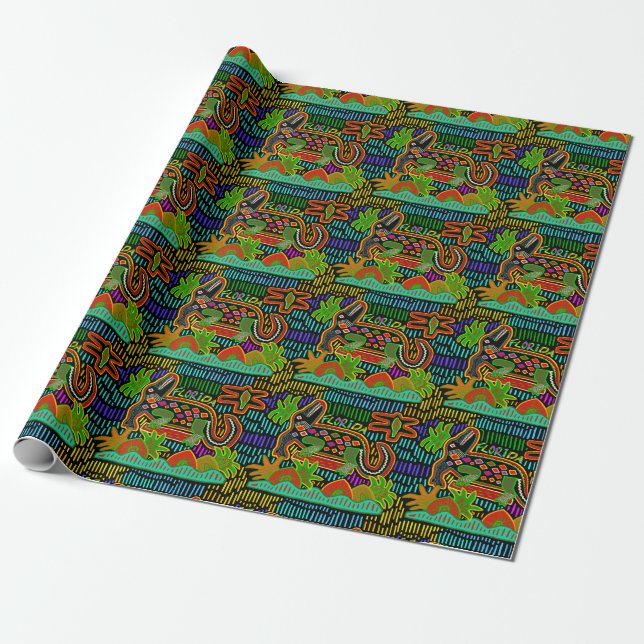 Papel De Regalo Florida Alligator - Hurrican Critters (Desenrollado)