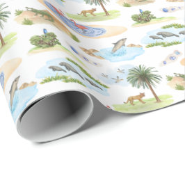 Papel De Regalo Florida Toile (Colores Originales) 