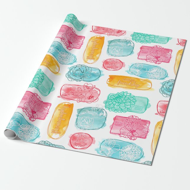 Papel De Regalo Floriografía (Desenrollado)