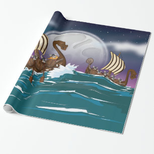 Papel De Regalo Flota de Invasión Vikinga