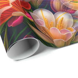 Papel De Regalo Flower Fantasique Único