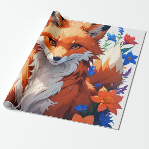 Papel De Regalo Flower Fox