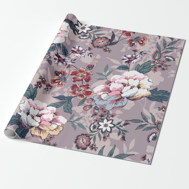 Papel De Regalo flower pattern design textile illustrationart,desi (Desenrollado)