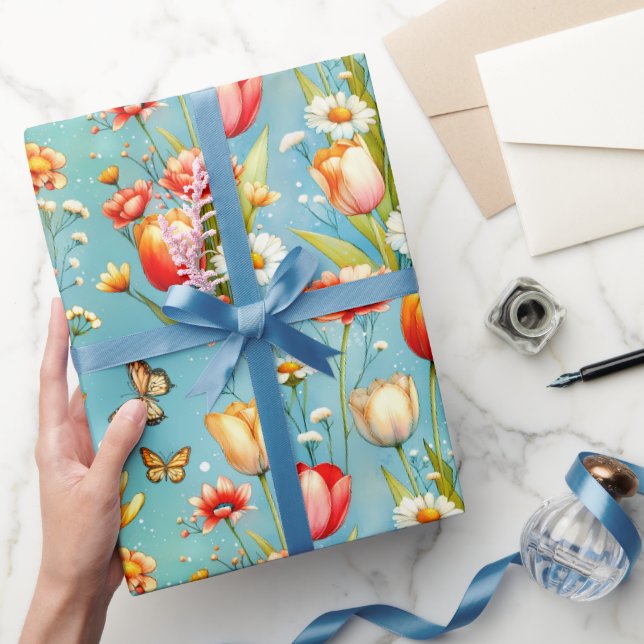 Papel De Regalo Flower Sky Garden (Regalar)