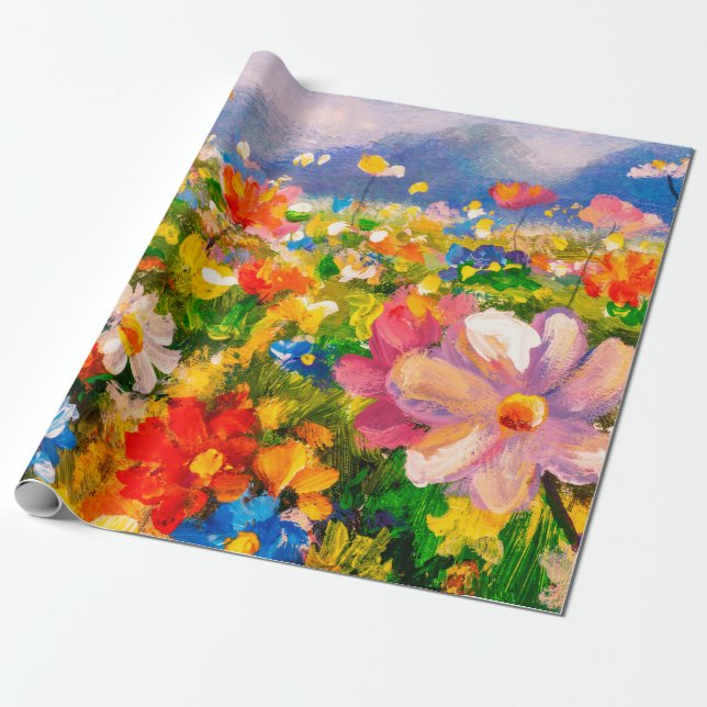 Papel De Regalo Flowers paintings monet painting claude impression (Desenrollado)