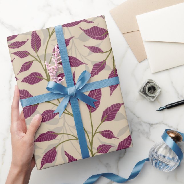 Papel De Regalo Flujo de hojas bailarinas Delicadas Foliage Verde (Regalar)