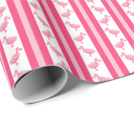 Papel De Regalo Fluorescent Pink Dodo Stripe