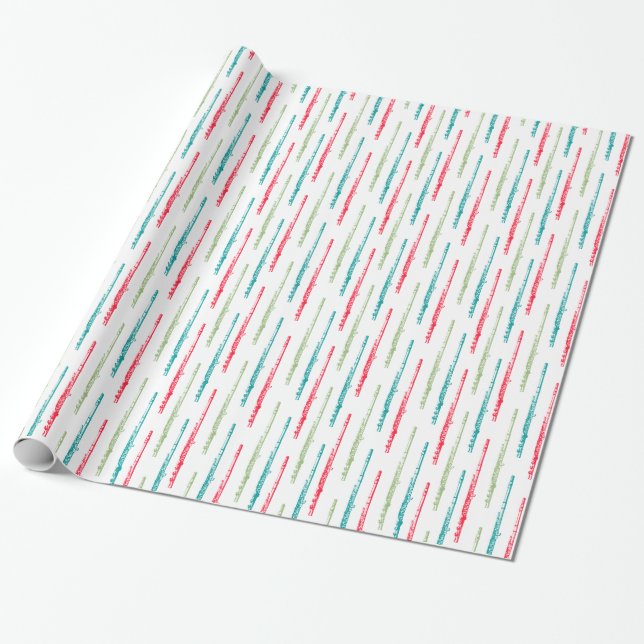 Papel De Regalo Flútas multicolores (Desenrollado)