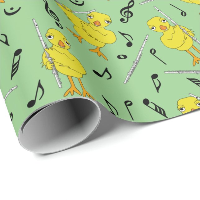 Papel De Regalo Flute Chick Flute Music Notes Tank Top (Esquina del rollo)