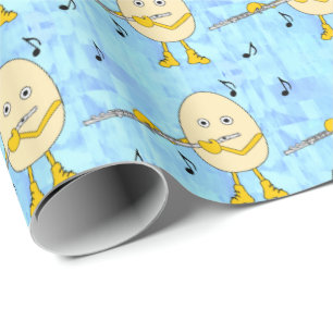 Papel De Regalo Flute Jugando Egghead