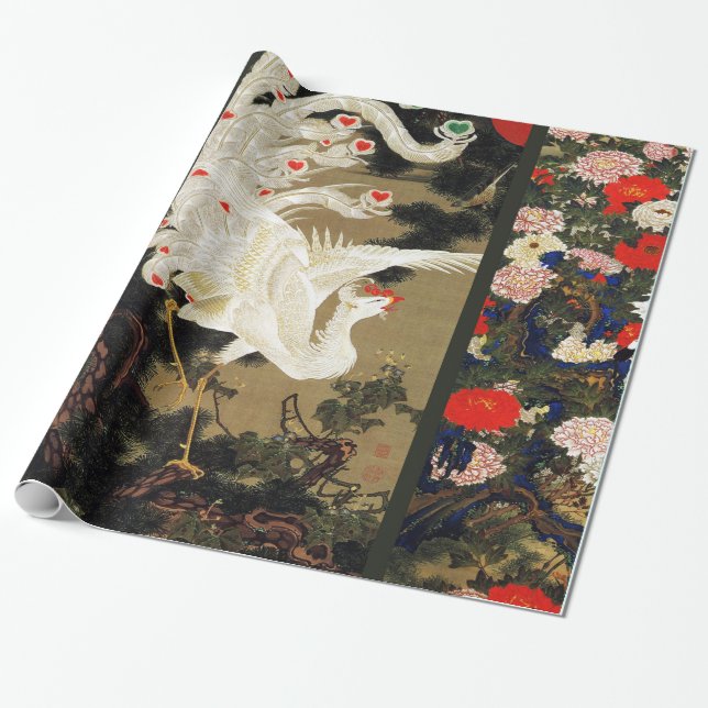 Papel De Regalo FLYING LOVE PHOENIX,Feathers,Hearts Valentine Day (Desenrollado)