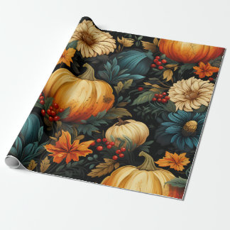 Papel De Regalo Foliage de la caída festiva