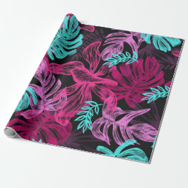 Papel De Regalo Foliage Tropical Monstera Leaves