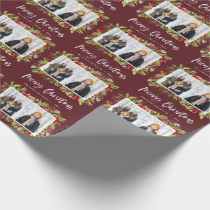 Papel De Regalo Follaje acuático tradicional y navidades de fotogr