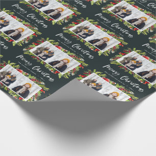 Papel De Regalo Follaje acuático tradicional y navidades de fotogr