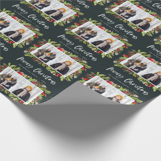 Papel De Regalo Follaje acuático tradicional y navidades de fotogr (Esquina)