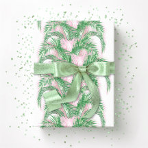 Follaje de Palma en Rosa y Verde