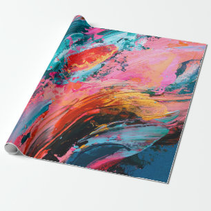 Papel De Regalo Fondo abstracto de color brillante pintado a mano