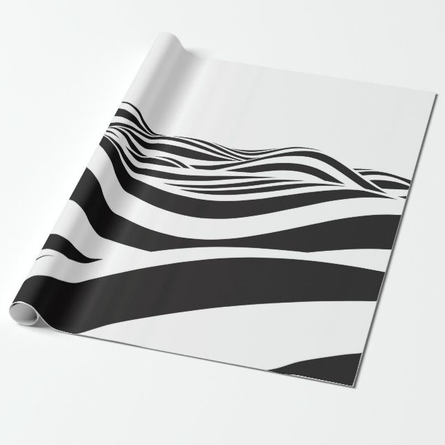 Papel De Regalo Fondo abstracto de las olas. Ilusión óptica 3D- (Desenrollado)