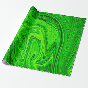 Papel De Regalo Fondo abstracto de pintura al óleo verde. Grado de