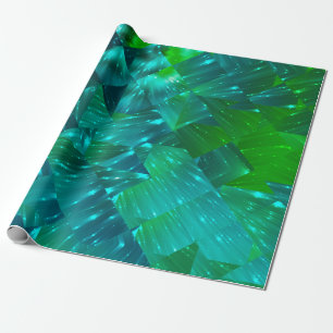 Papel De Regalo fondo abstracto. grupo de mosaicos azul y verde