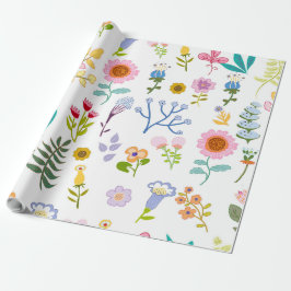 Papel De Regalo fondo botánico de verano floral