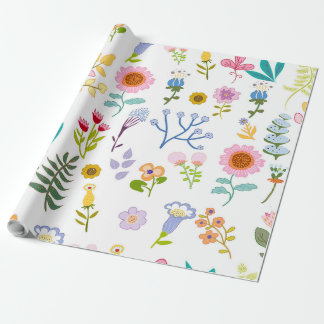 Papel De Regalo fondo botánico de verano floral
