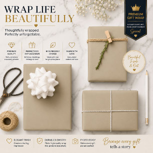 Papel De Regalo Fondo cálido de rosa polvoriento – Diseño de boda