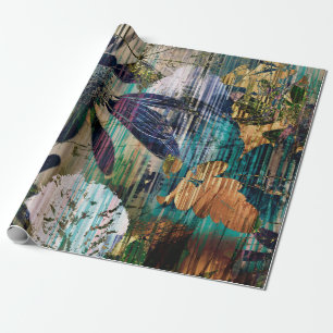 Papel De Regalo fondo colorido de arte gráfico y acuarela otoño