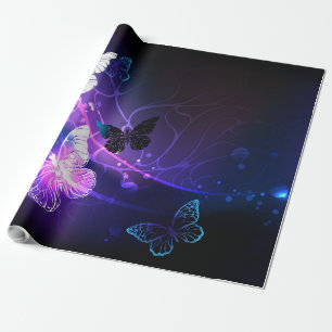 Papel De Regalo Fondo con mariposas nocturnas