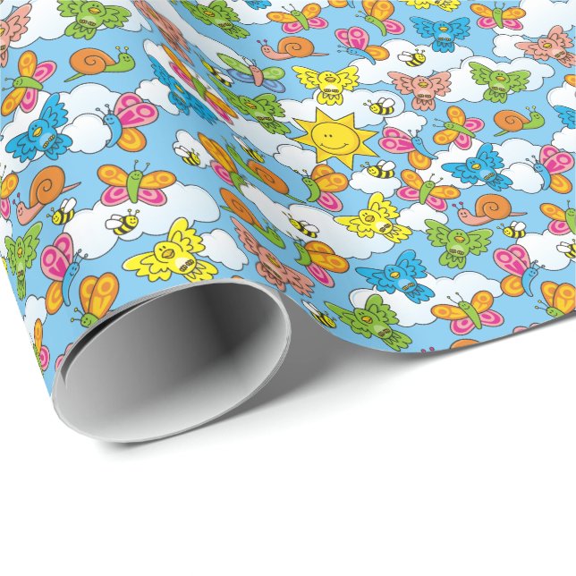 Papel De Regalo Fondo de animales para bebés (Esquina del rollo)