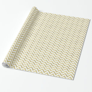 Papel De Regalo Fondo de bricolaje LG Chevron dorado falso