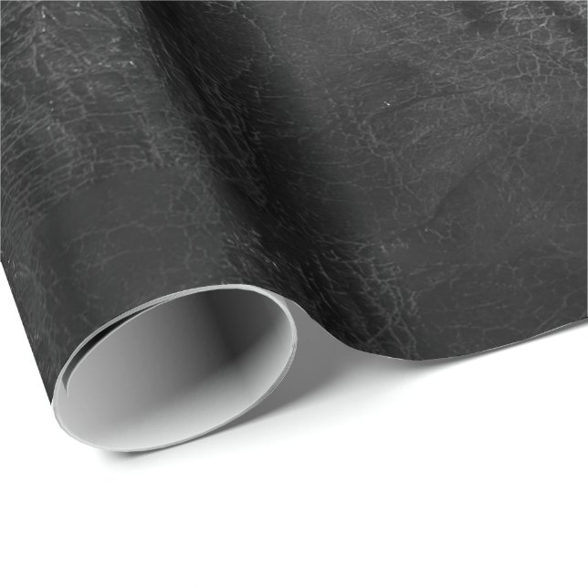 Papel De Regalo fondo de cuero negro (Esquina del rollo)