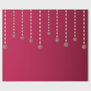 Papel De Regalo Fondo de Diwali con Diya Colgante de Lujo