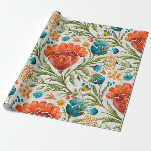 Papel De Regalo Fondo de flor acuarela. Pintado de mano