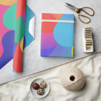 Papel De Regalo Fondo de formas amorfas coloridas