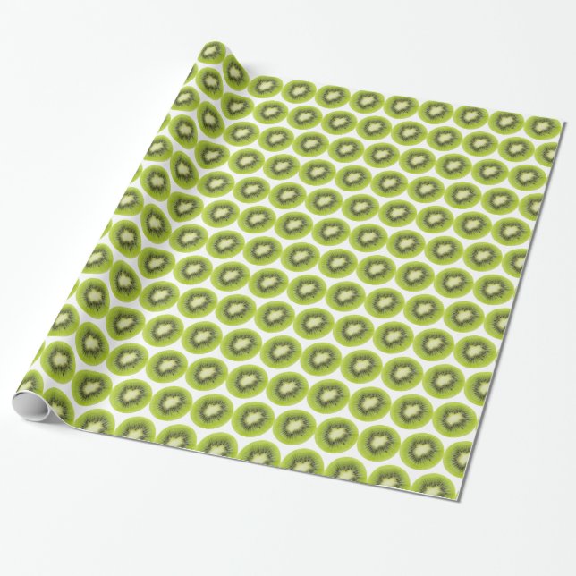 Papel De Regalo Fondo de fruta fresca kiwi. Patrón de rebajas redo (Desenrollado)