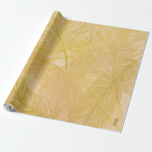 Papel De Regalo Fondo de la hoja de oro clásica