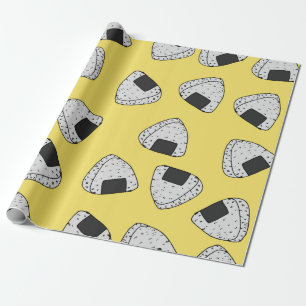 Papel De Regalo Fondo de Onigiri (bola de arroz japonesa). Sin inc