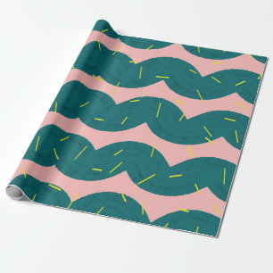 Papel De Regalo fondo de patrón de cactus lindo ondulado