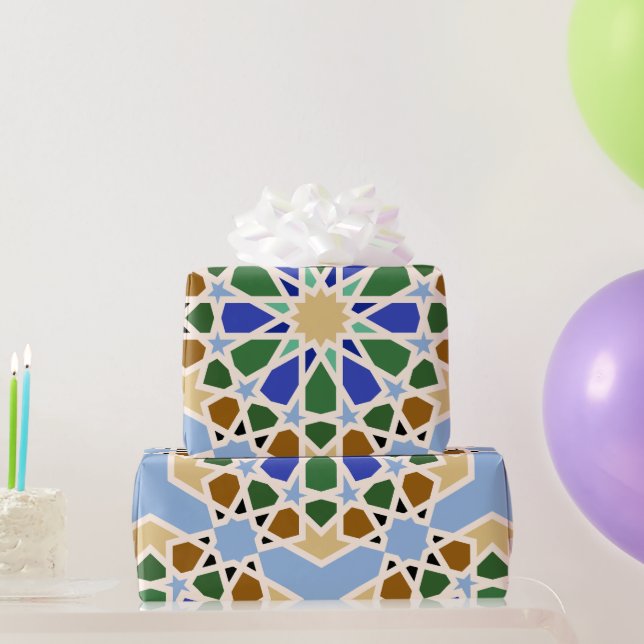 Papel De Regalo Fondo de patrón islámico (Regalos de fiesta)