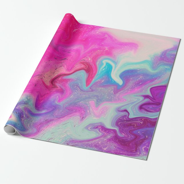 Papel De Regalo Fondo de pintura mixta (Desenrollado)